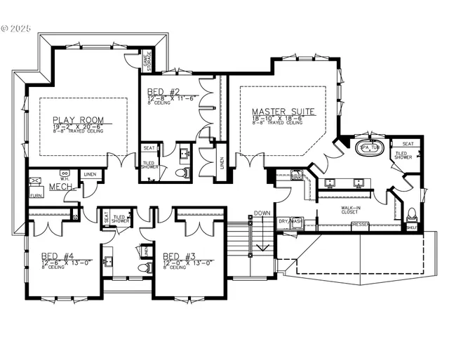 a picture of a park with on the wall