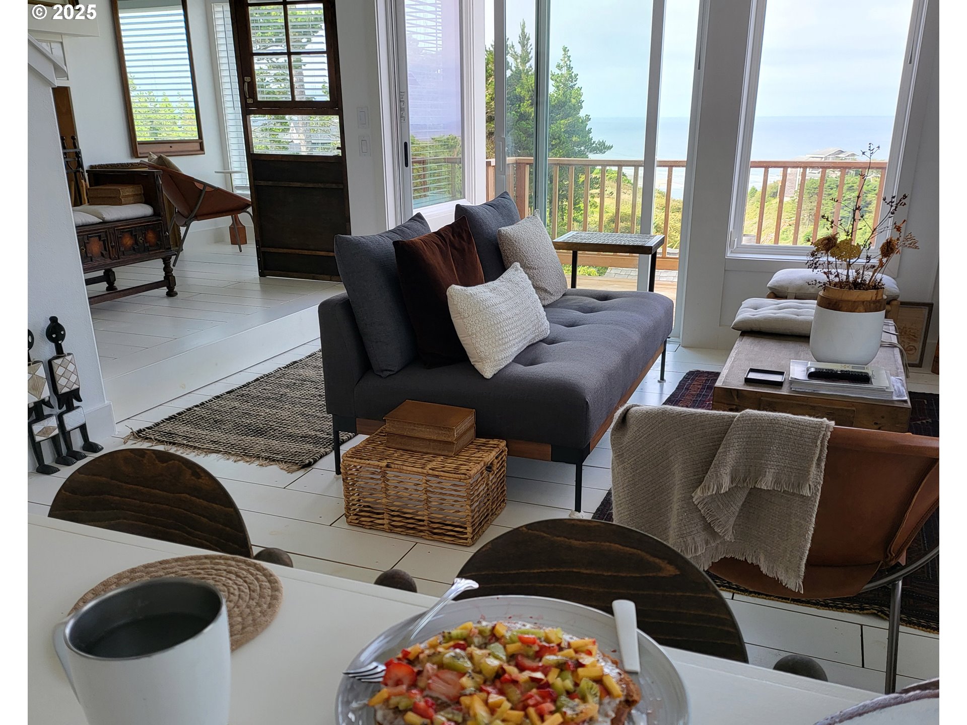 505 Capes Drive, Unit 9 Oceanside, OR 97141 - Photo 9 of 45 a living room with furniture and a floor to ceiling window
