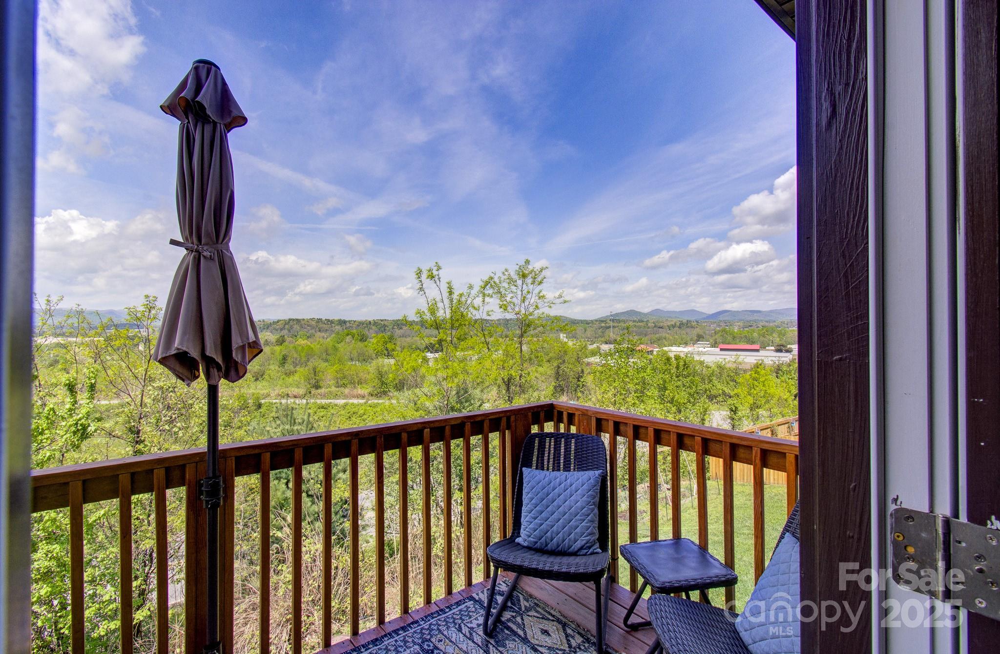 689 Cardwell Lane Fletcher, NC 28732 - Photo 15 of 39 a view of a city from a balcony