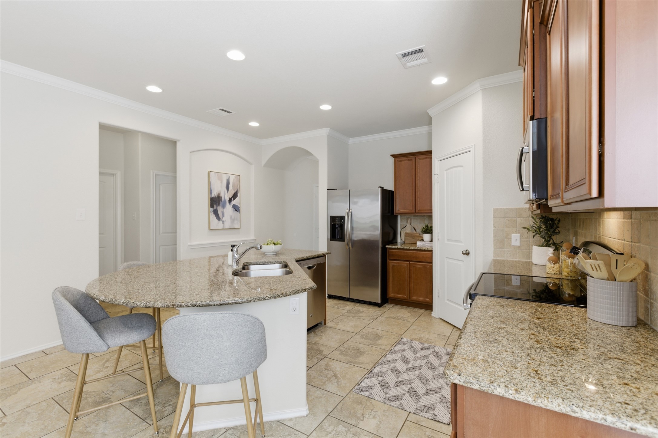 124 Golden Eagle Leander, TX 78641 - Photo 13 of 32 The kitchen has great counter and cabinet space.