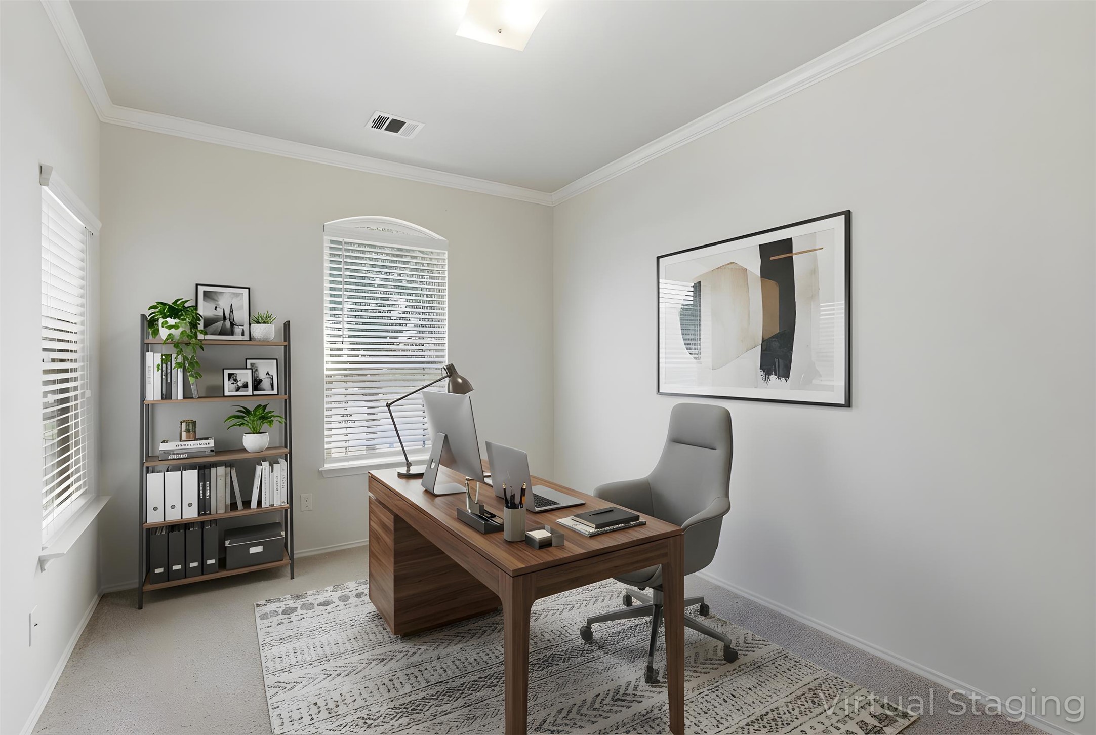 124 Golden Eagle Leander, TX 78641 - Photo 9 of 32 Virtually staged photo of office for ideas.