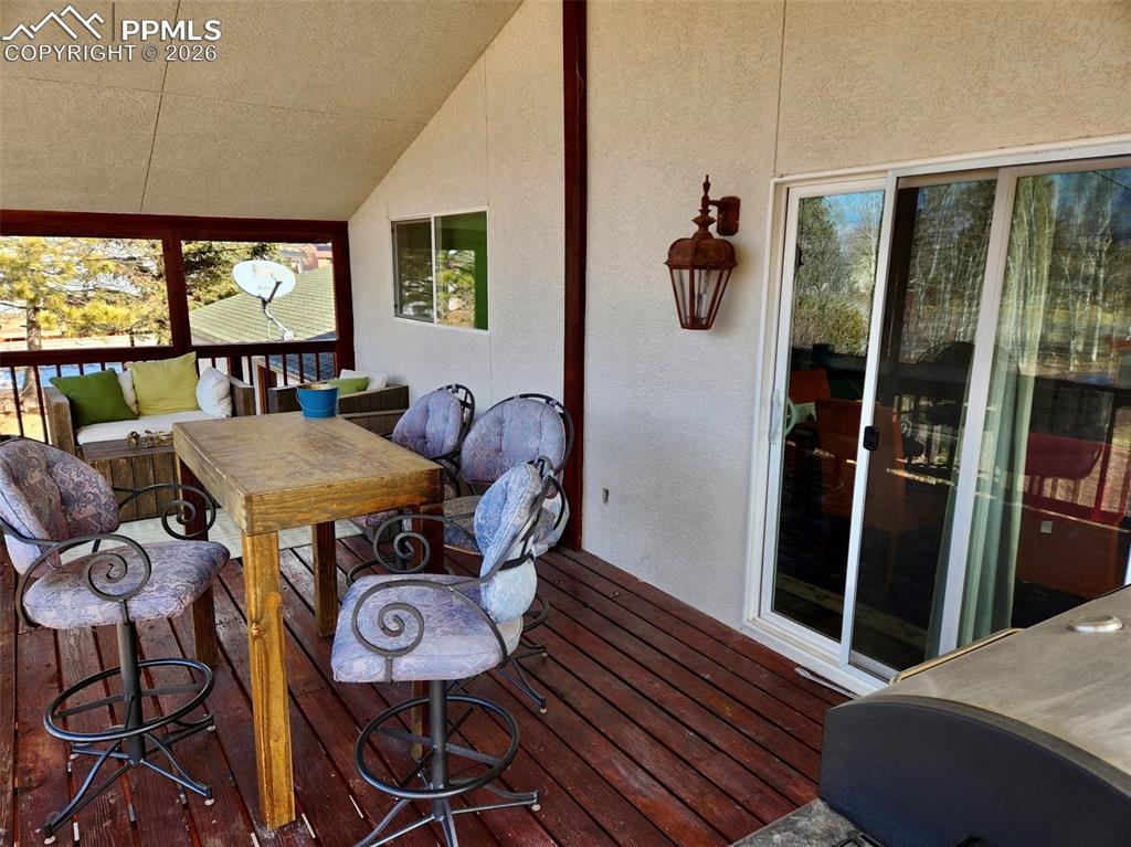 302 5th Street Westcliffe, CO 81252 - Photo 3 of 7 a view of a dining room with furniture window and outside view