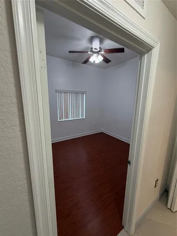 a view of a hallway in a house