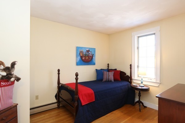 85 Schoolmasters Lane Dedham, MA 02026 - Photo 18 of 30 a bedroom with a bed and wooden floor