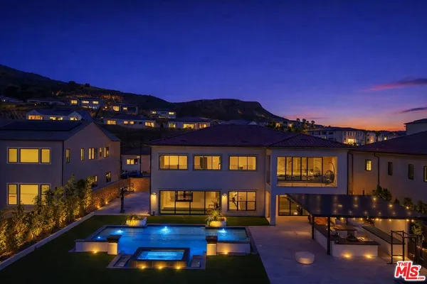 a view of city and mountain