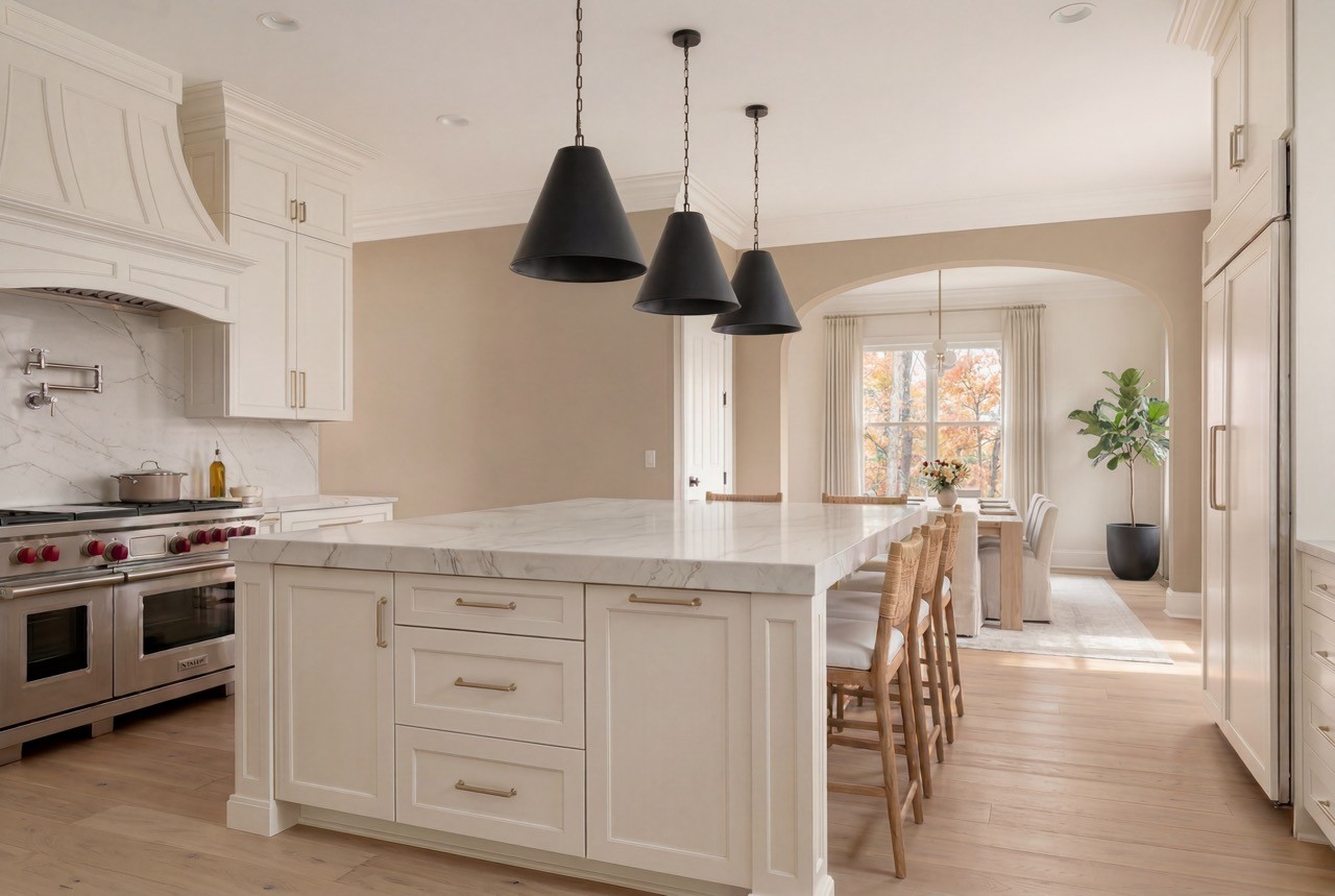 5561 Parker Branch Road Franklin, TN 37064 - Photo 5 of 21 a kitchen with white cabinets and stainless steel appliances