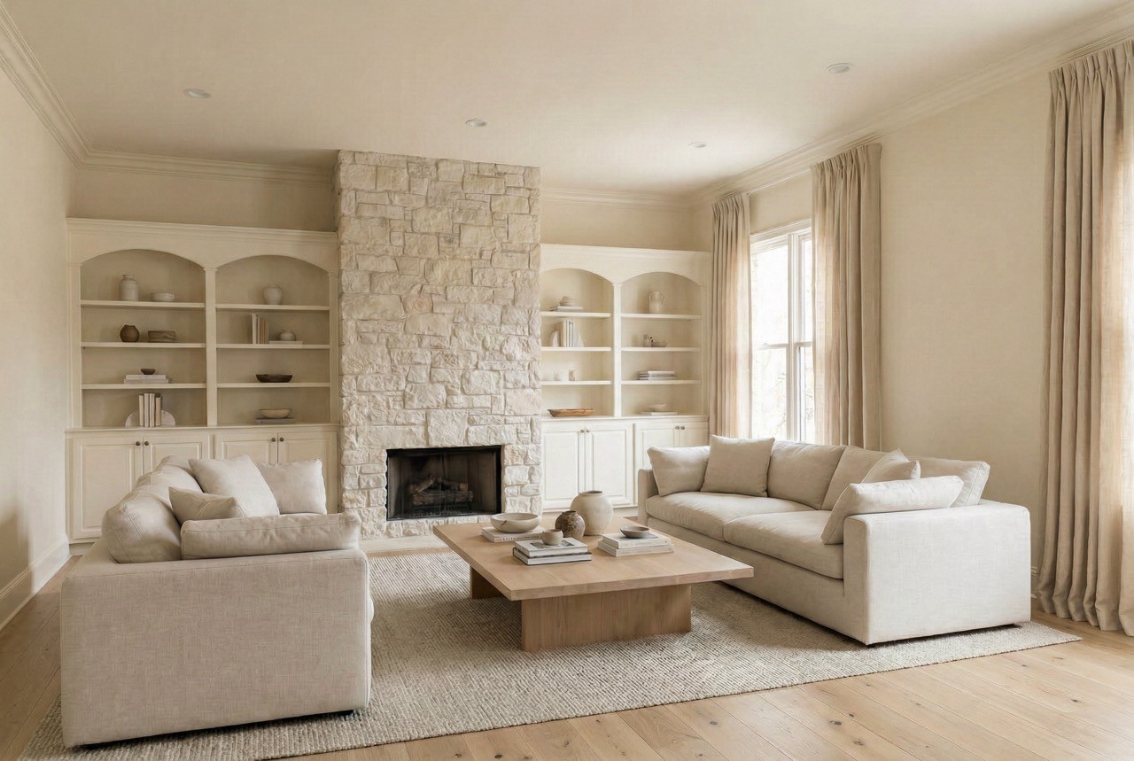 5561 Parker Branch Road Franklin, TN 37064 - Photo 7 of 21 a living room with furniture and a fireplace