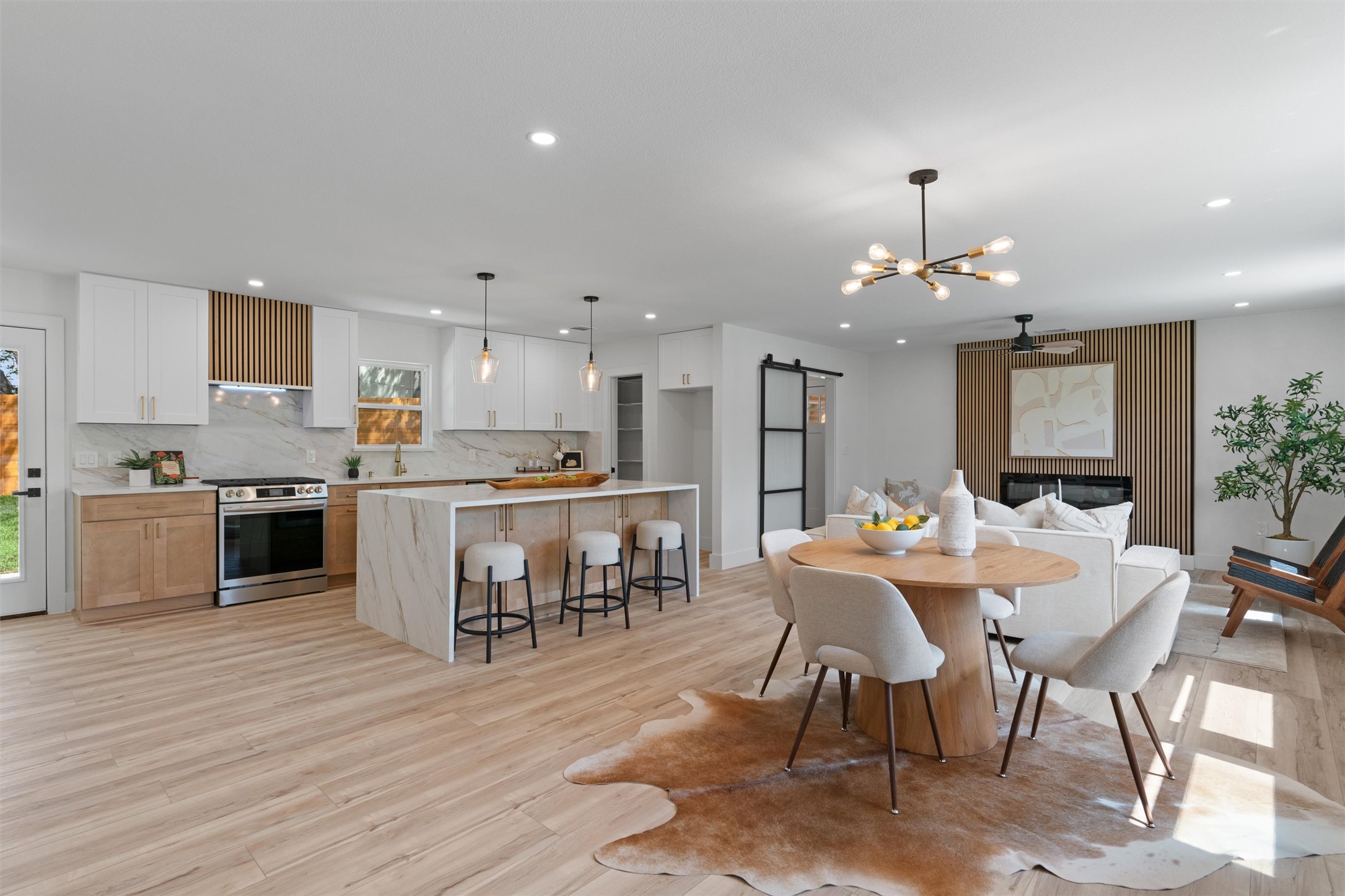 5604 Overbrook Drive Austin, TX 78723 - Photo 1 of 1 a view of a dining room with furniture and chandelier