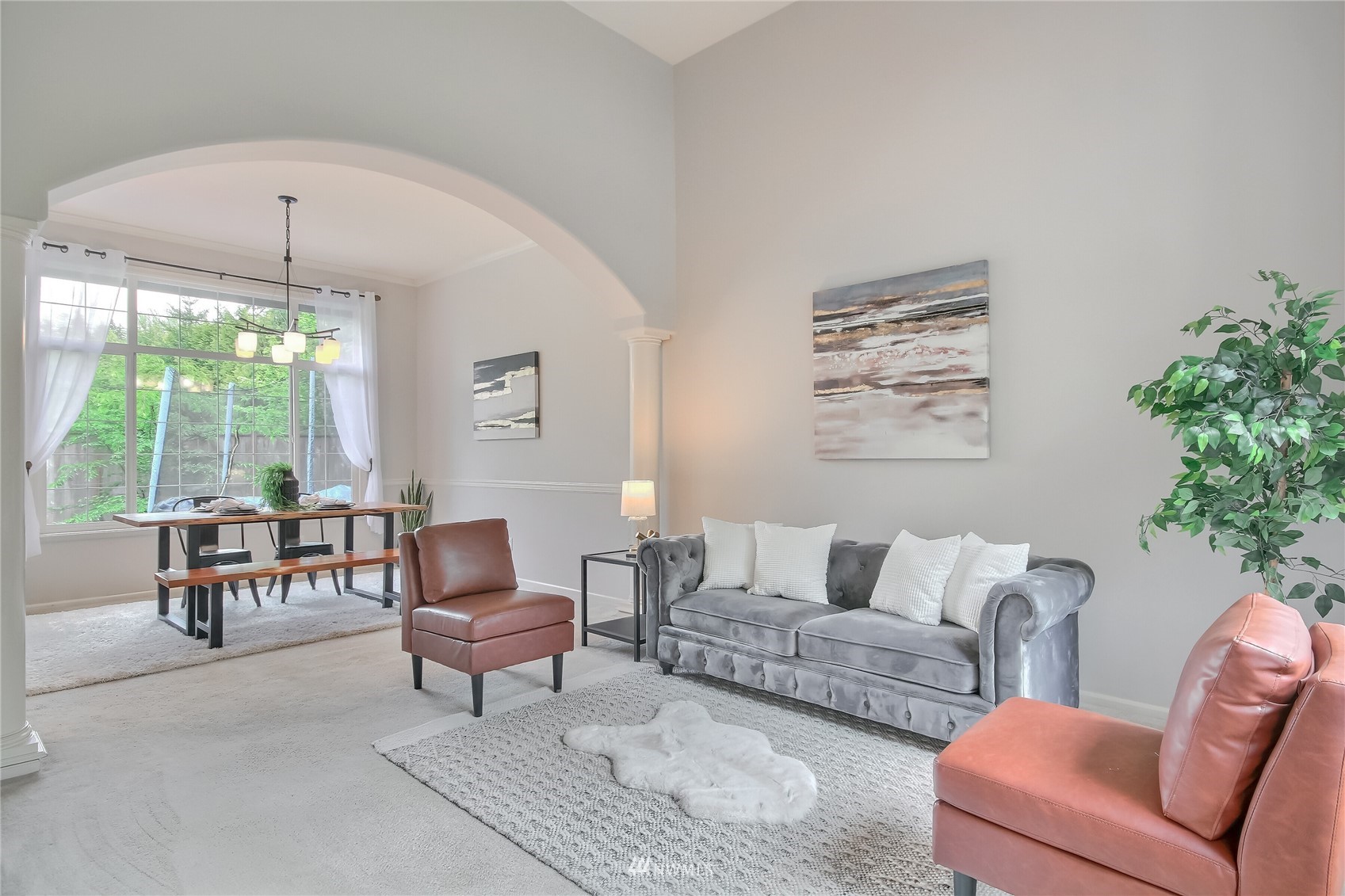 3007 204th Street Southeast Bothell, WA 98012 - Photo 13 of 37 a living room with furniture and a large window