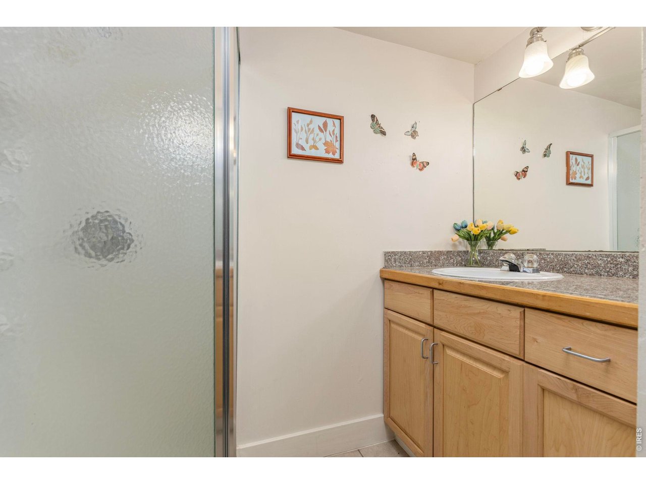 206 South Shields Street Fort Collins, CO 80521 - Photo 23 of 47 a bathroom with a sink and a mirror