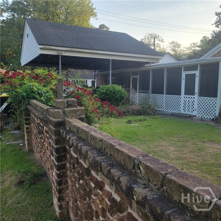 4620 Lansdowne Street Savannah, GA 31405 - Photo 32 of 35 Brick Wall Fence in the rear of home.