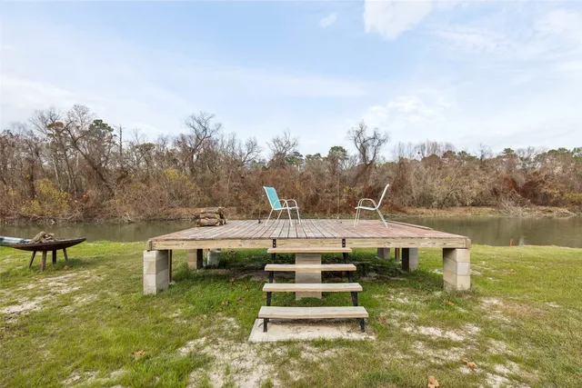a view of a lake with a ocean view