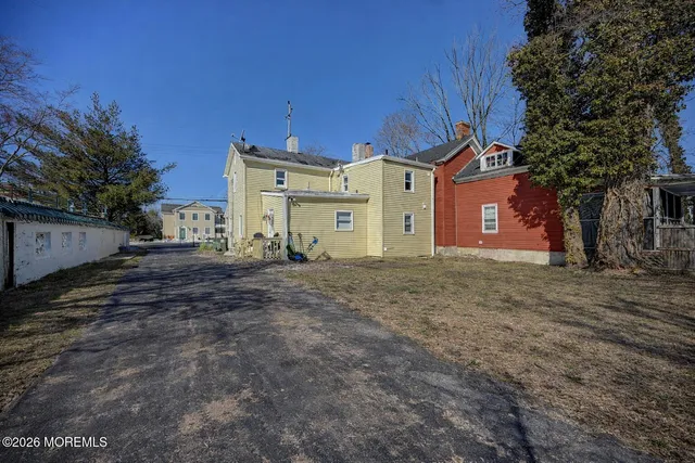 a street view covered with snow