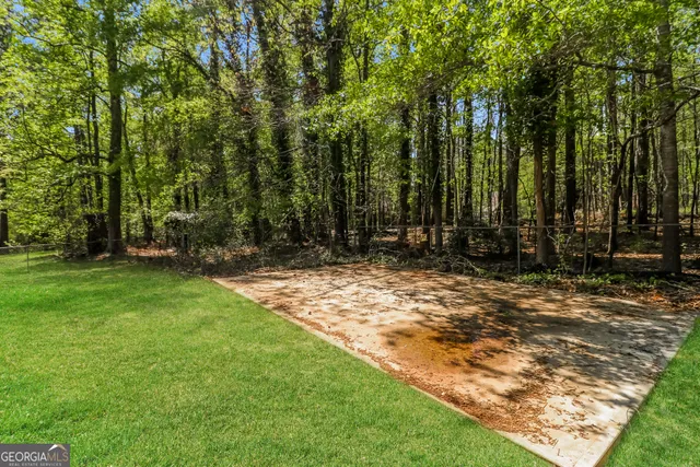 a view of backyard with green space