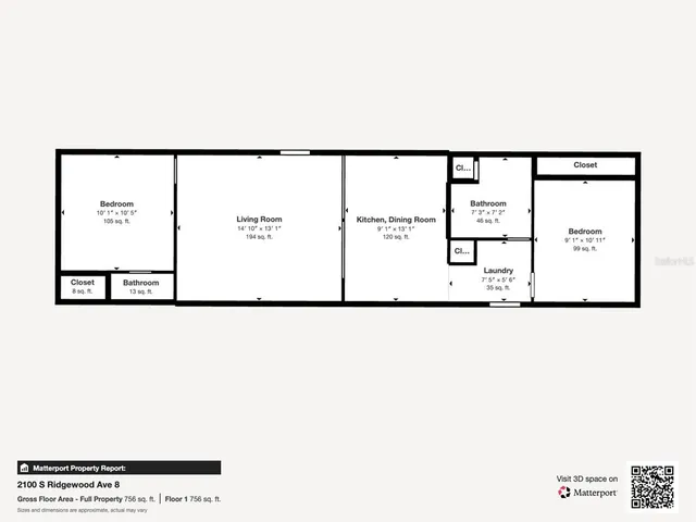$115,000 | 2201 South Ridgewood Avenue, Unit 8, Edgewater, FL 32141