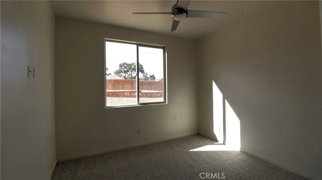 an empty room with closet