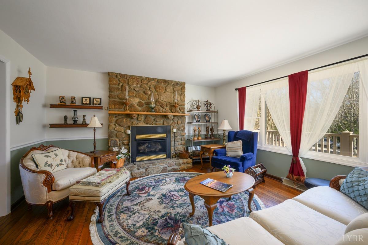 5687 Elon Road Monroe, VA 24574 - Photo 6 of 60 a living room with furniture and a fireplace