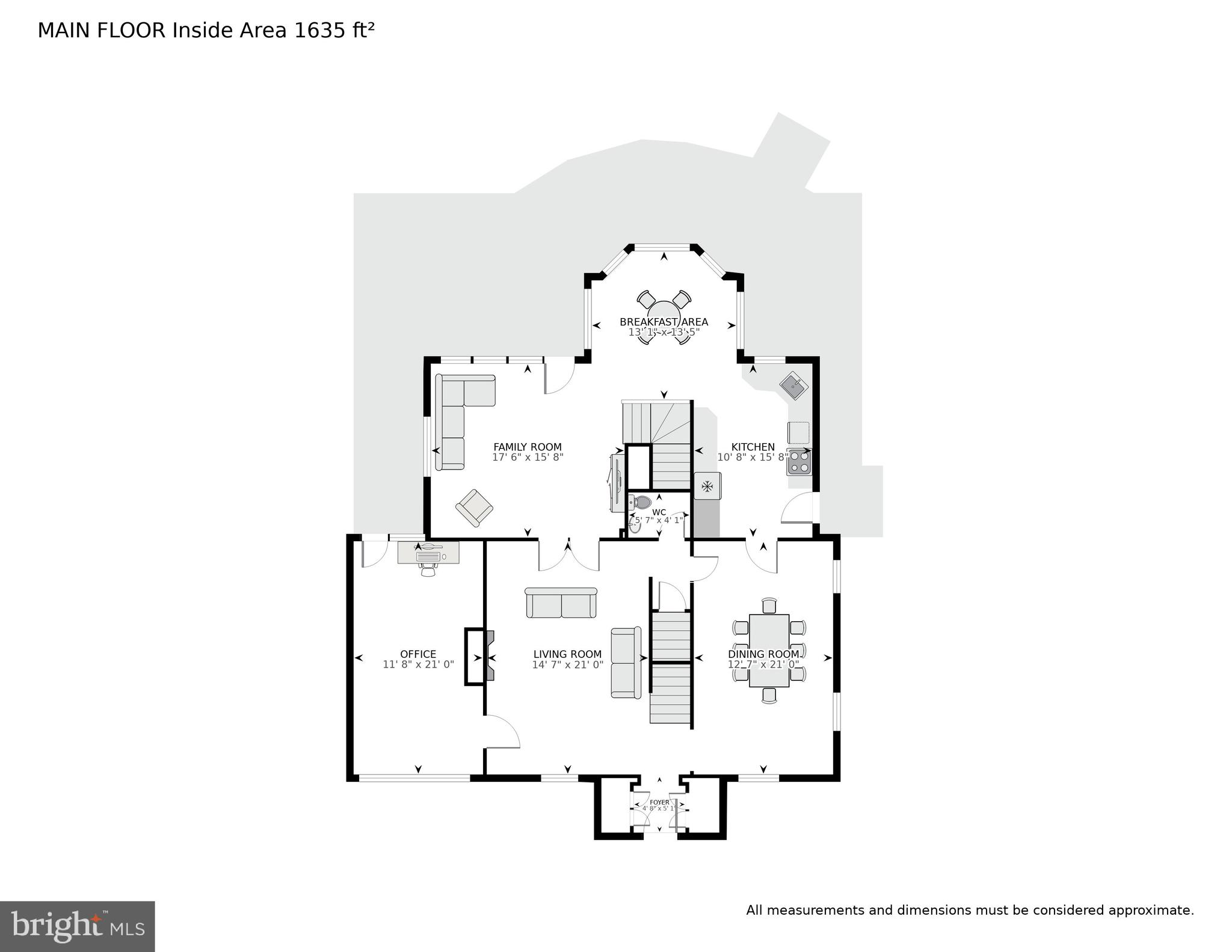 5423 Harwood Road Bethesda, MD 20814 - Photo 40 of 43 Main level Floor plan