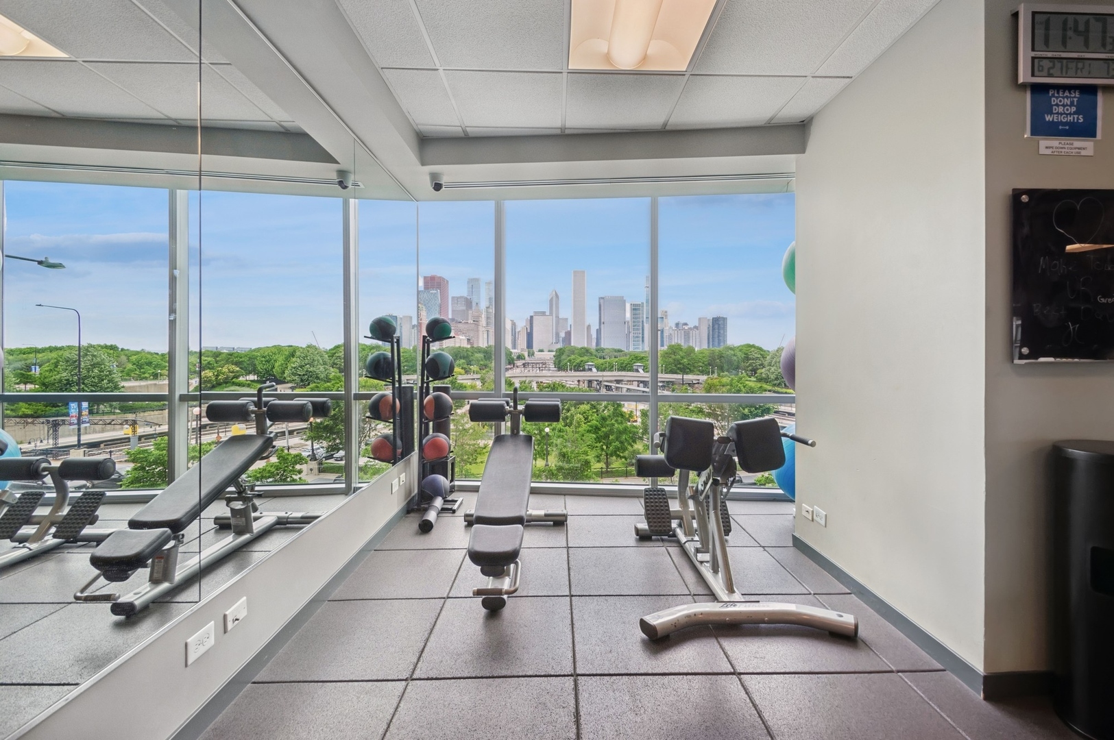 1201 South Prairie Avenue, Unit 4204 Chicago, IL 60605 - Photo 16 of 19 a view of a patio with a table chairs and a potted plant