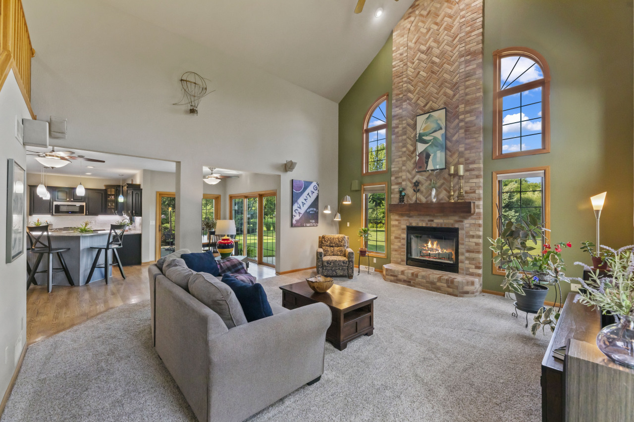 628 Sedge Meadow Court Summit, WI 53066 - Photo 6 of 41 Great Room with NEW Fireplace
