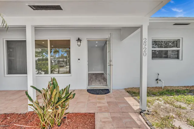 a view of front door