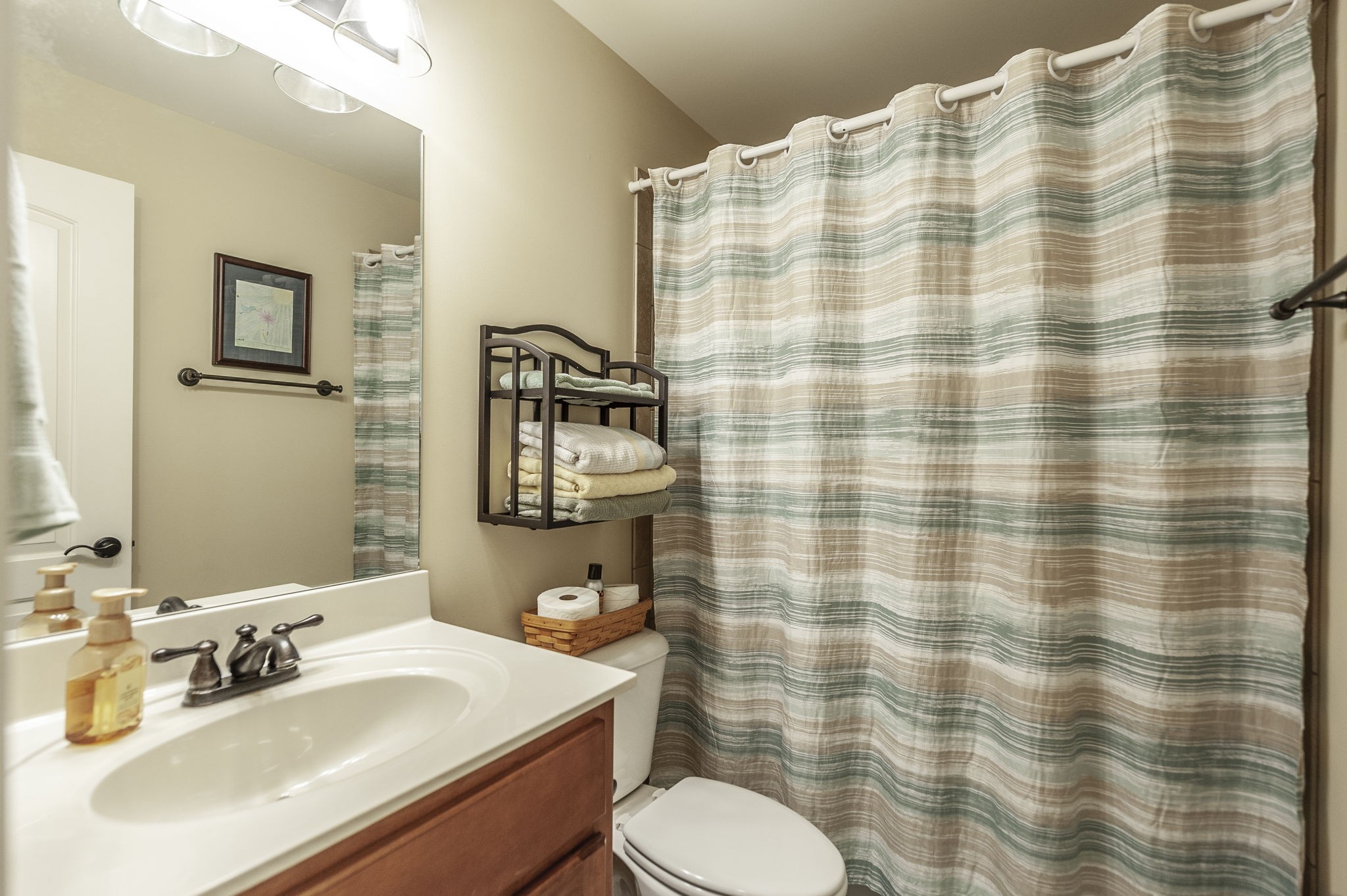 1017 Kendras Run Gallatin, TN 37066 - Photo 33 of 54 a bathroom with a sink a toilet and shower curtain