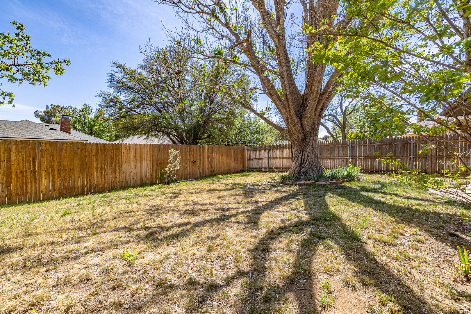 5415 68th Street Lubbock, TX 79424 - Photo 56 of 57 a view of a backyard with wooden fence