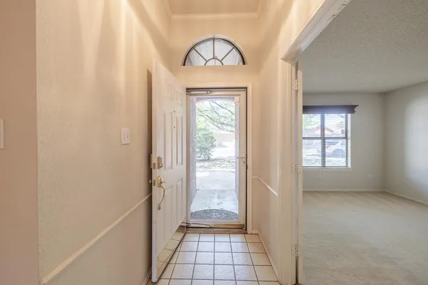 an empty room with a window