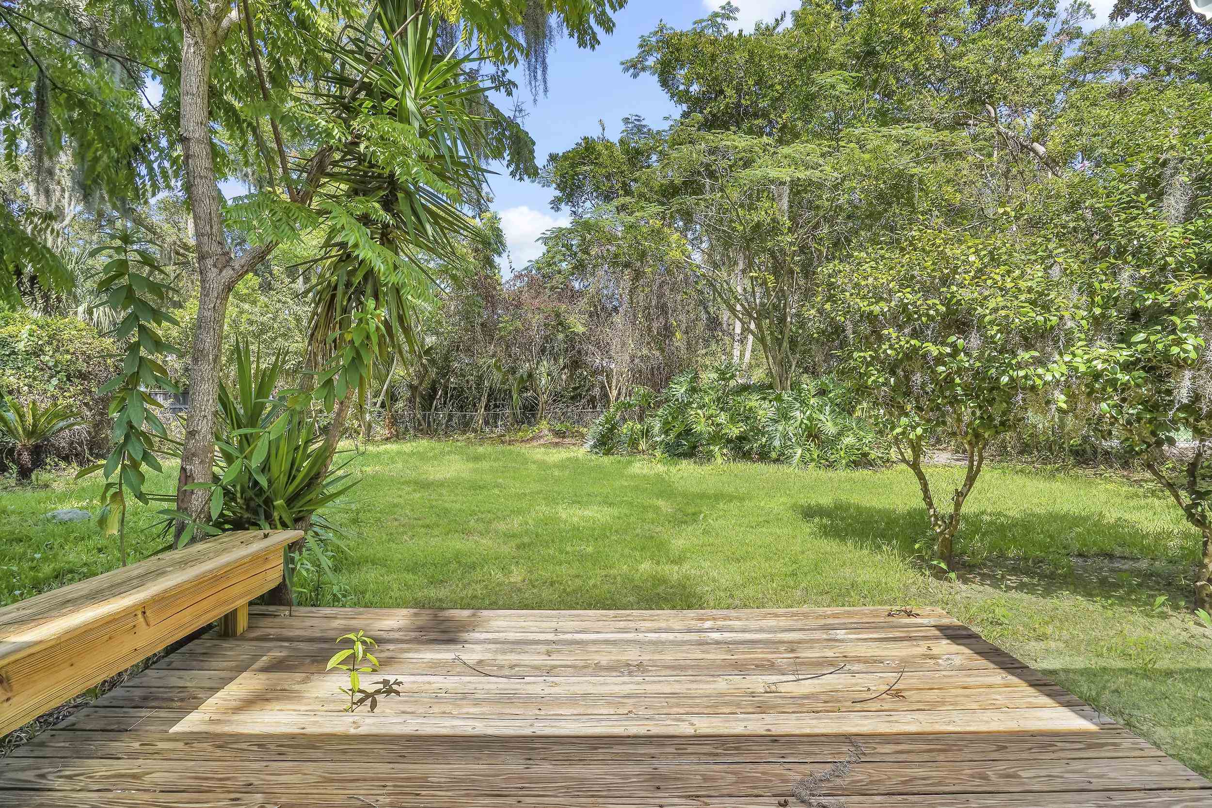 13 Oak Street St. Augustine, FL 32084 - Photo 35 of 39 a view of a patio with a yard