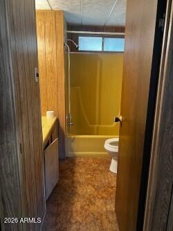 14320 East Bradshaw Road Dewey, AZ 86327 - Photo 11 of 19 a bathroom with a granite countertop window a toilet and a shower
