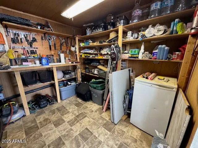a view of storage and utility room