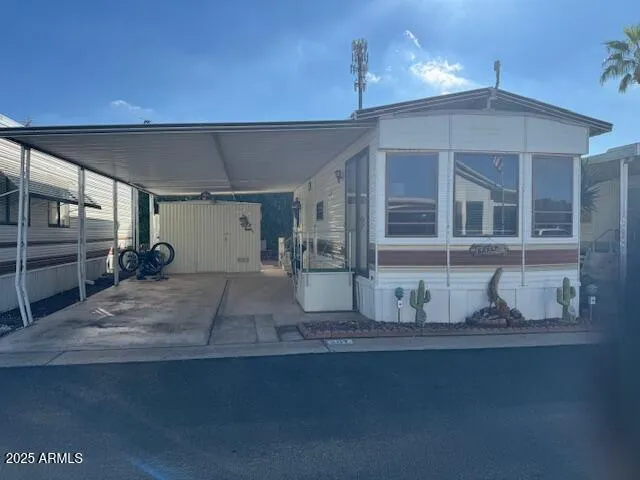 a view of a house with a outdoor space