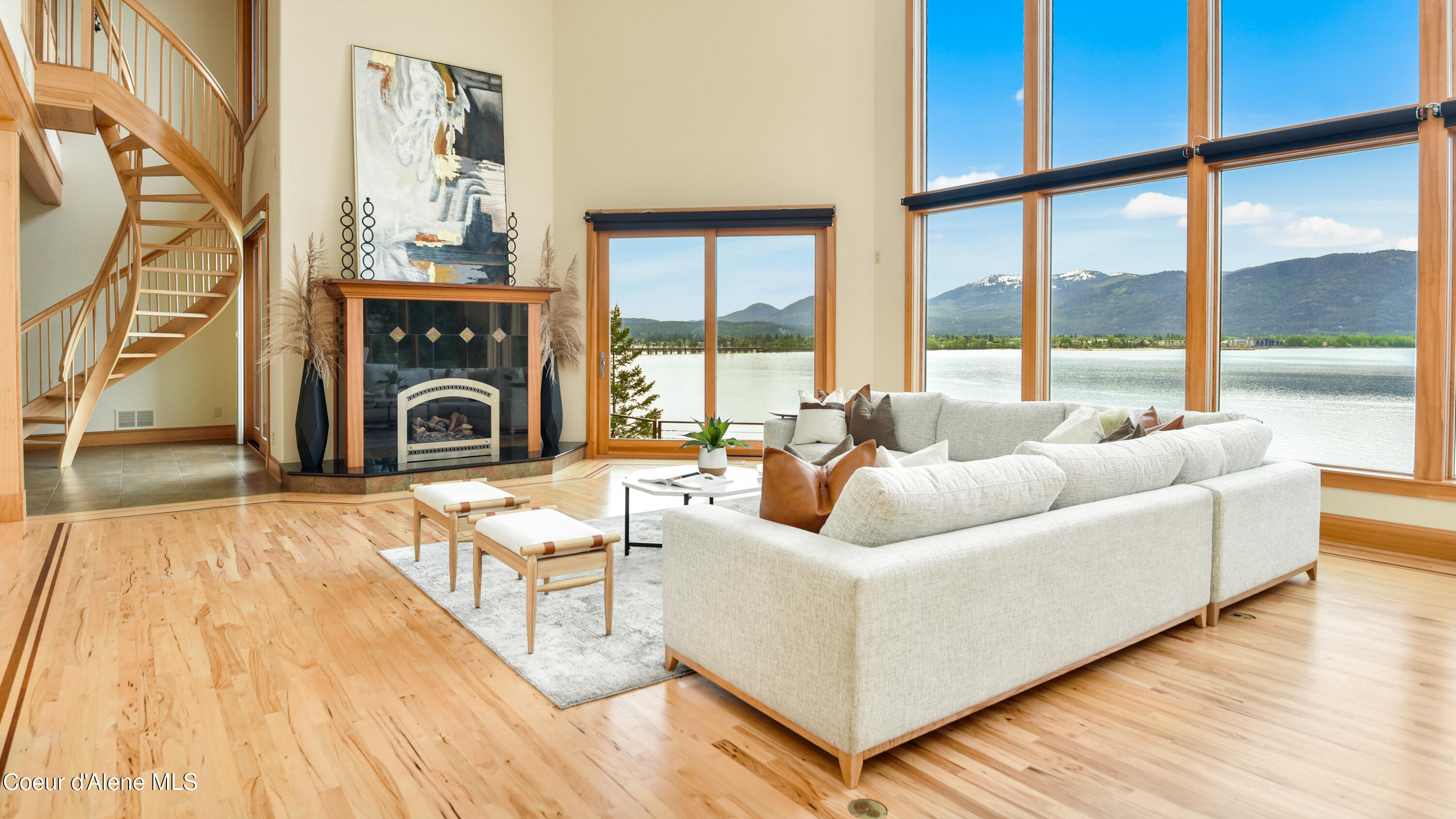 3361 Bottle Bay Road Sagle, ID 83860 - Photo 3 of 31 2 - Great Room and Fireplace