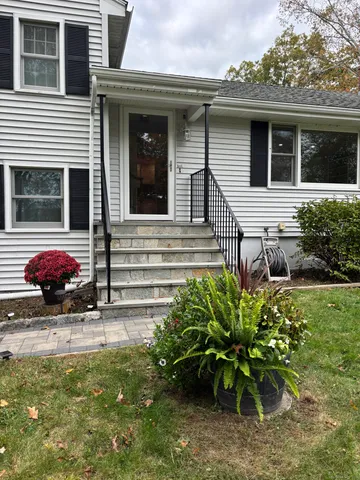 a view of a house with a patio