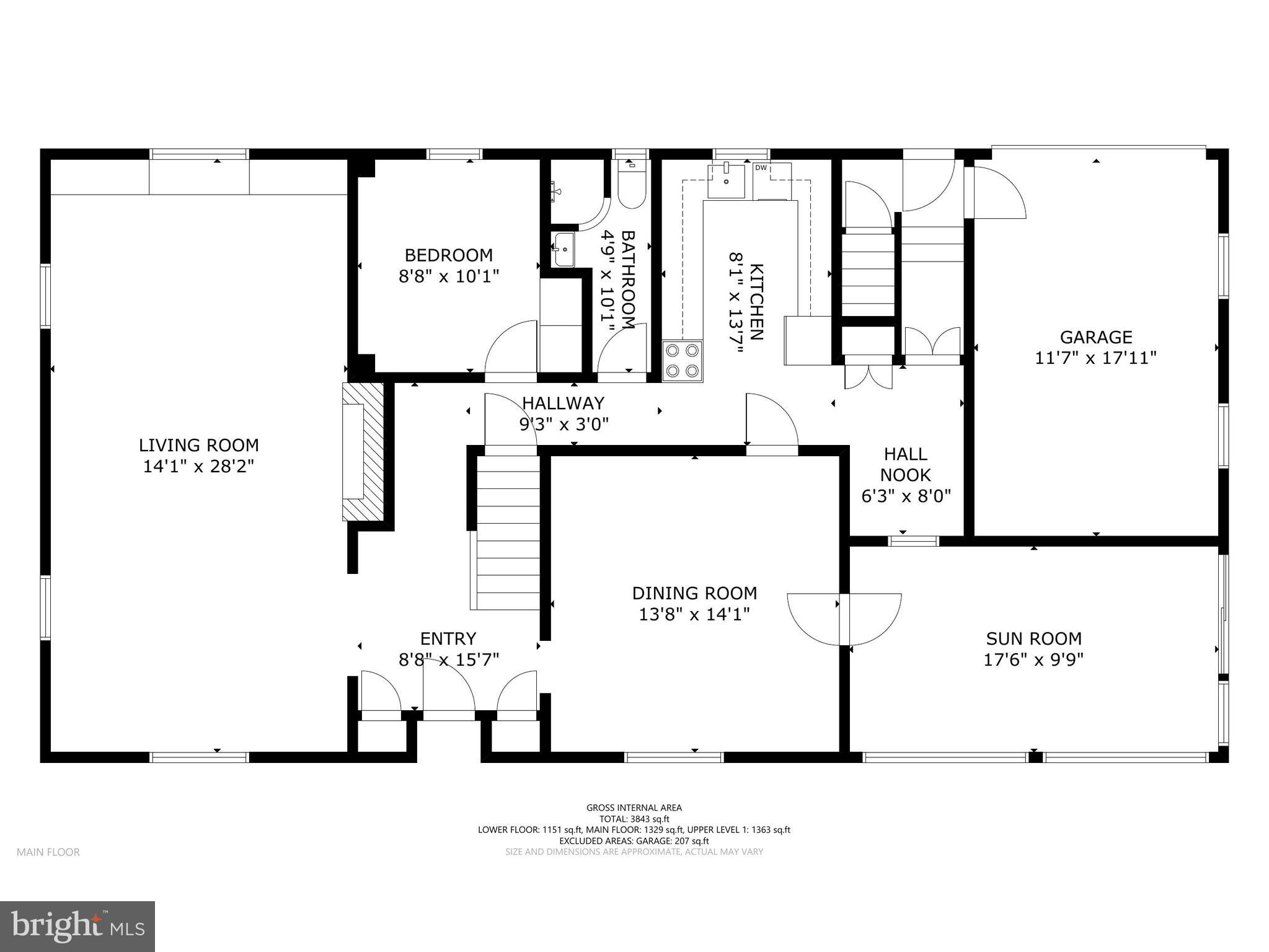 211 West Maple Road Linthicum Heights, MD 21090 - Photo 42 of 44 Floor Plan - 1st floor