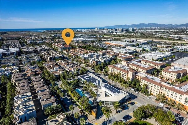an aerial view of a city
