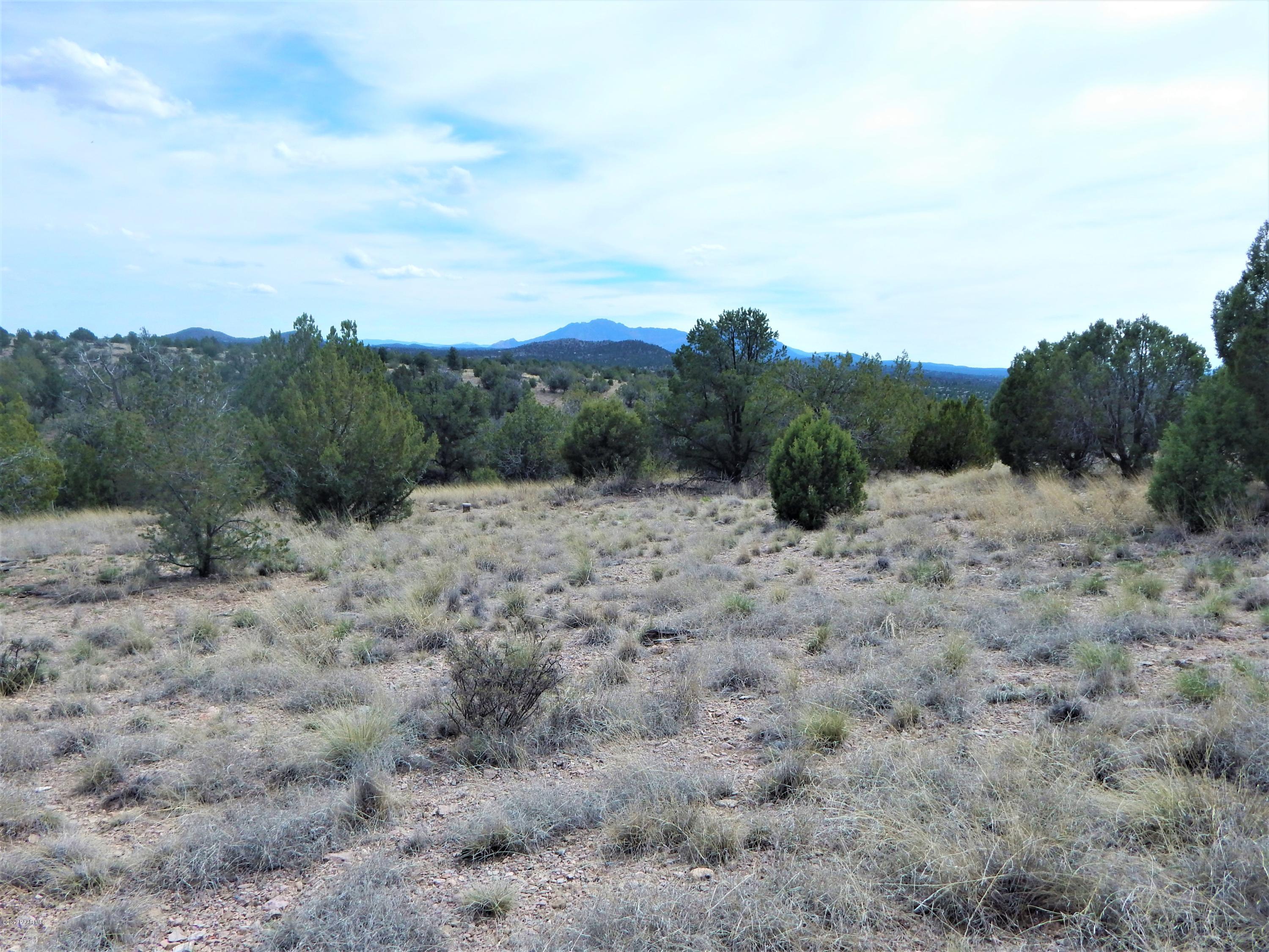18201 Crossroads Ranch Road Prescott, AZ 86305 - Photo 2 of 14 a view of a dry yard with trees in the background