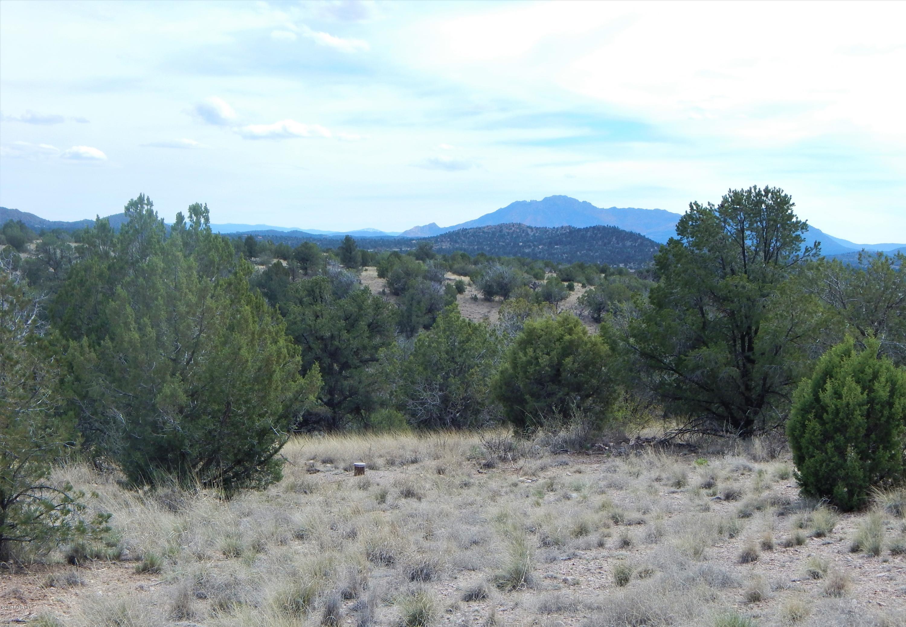 18201 Crossroads Ranch Road Prescott, AZ 86305 - Photo 5 of 14 a view of a dry yard with trees in the background