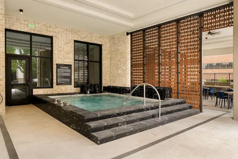 a view of dining room and hall with furniture