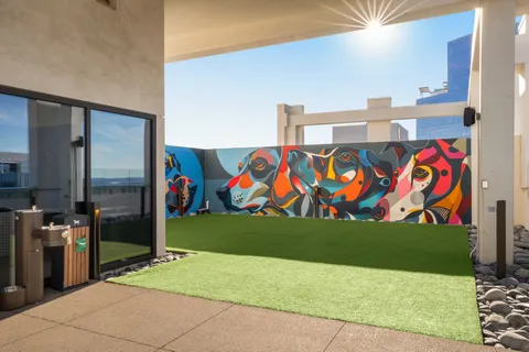 a view of outdoor space with play ground and toys