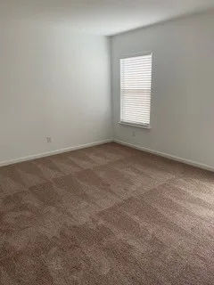 an empty room with a window