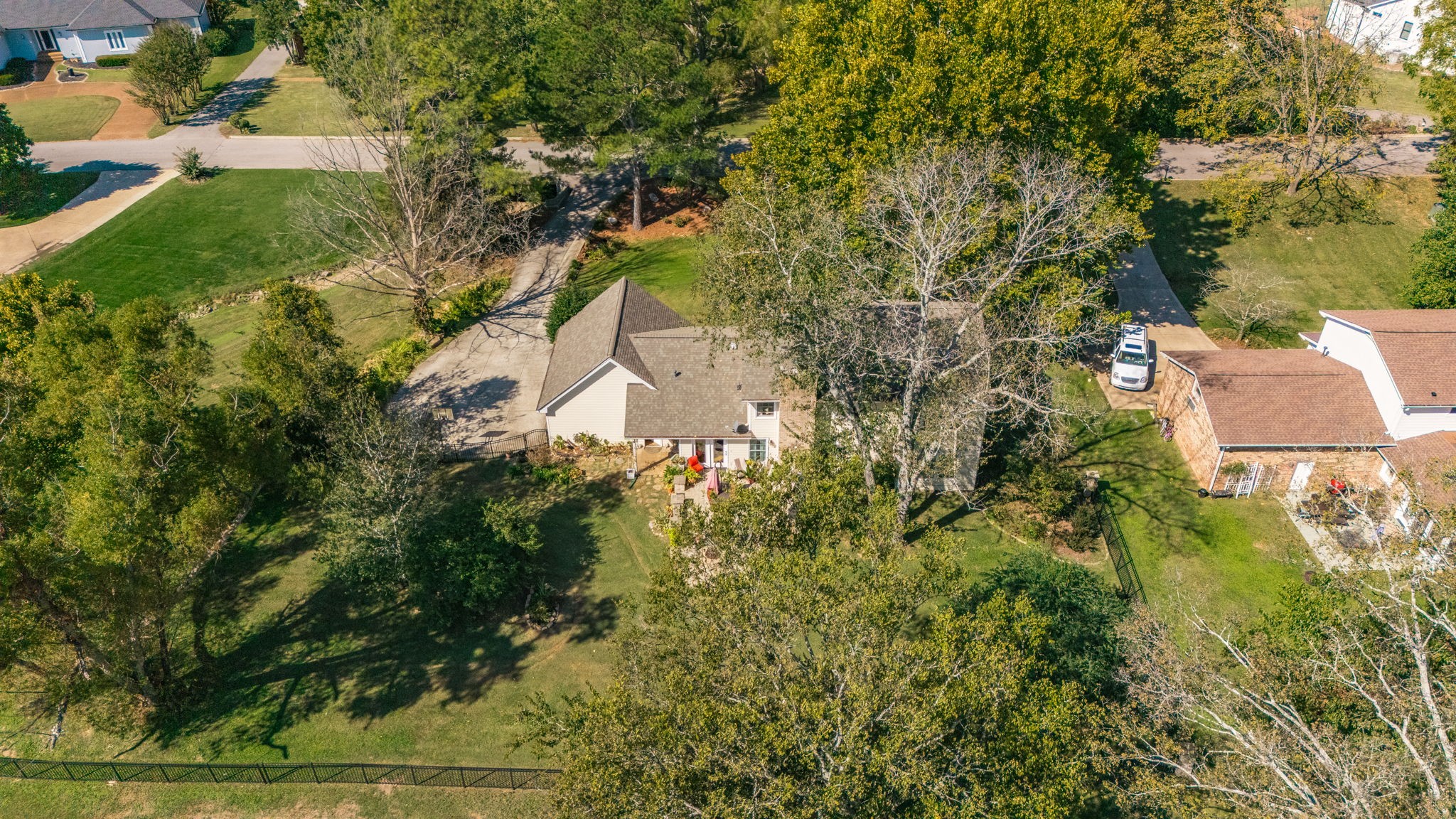 151 Baltusrol Road Franklin, TN 37069 - Photo 54 of 61 an aerial view of residential house with outdoor space and trees all around