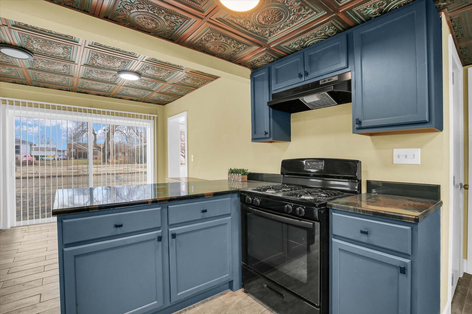 508 East Champaign Avenue Rantoul, IL 61866 - Photo 15 of 48 a kitchen with stainless steel appliances granite countertop a stove and a microwave