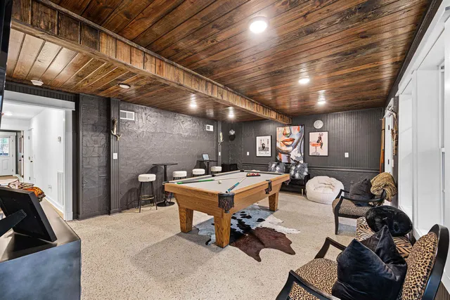 a room with furniture