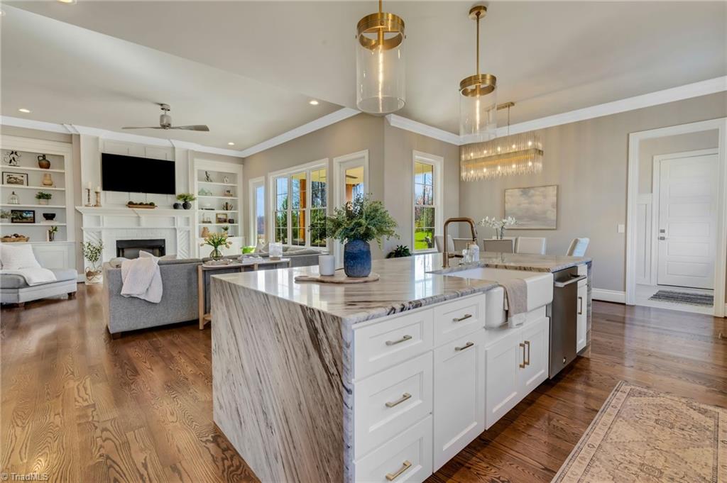 6866 Wittington Court Oak Ridge, NC 27310 - Photo 4 of 46 Large island with Waterfall Countertops
