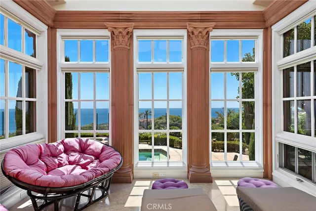 a view of small space with racks on the wall