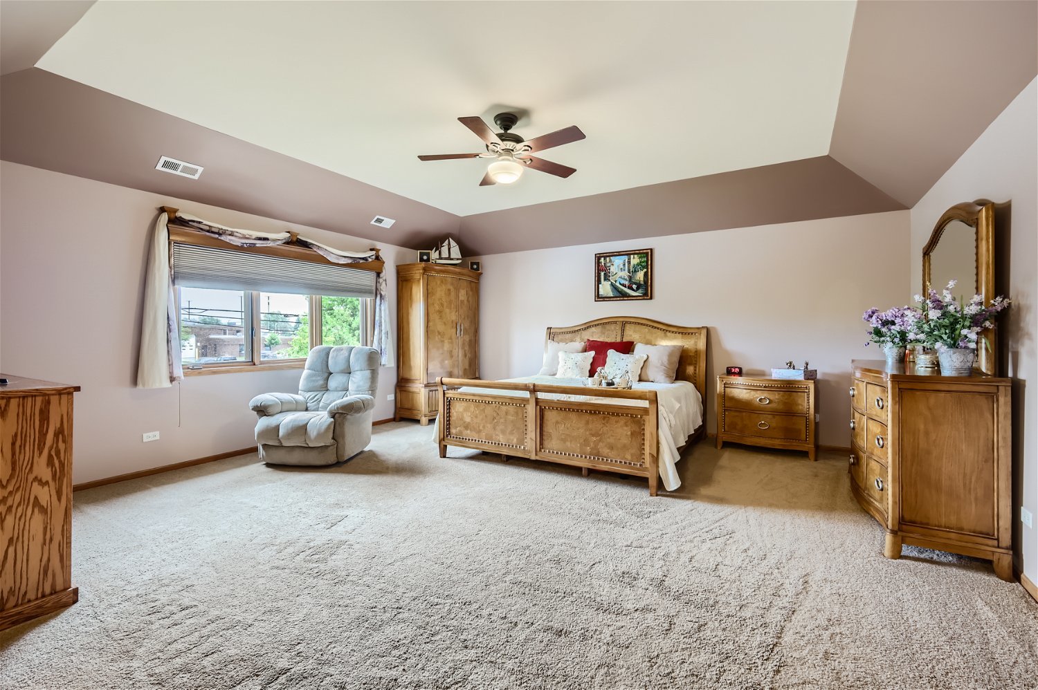 18255 Cork Road Tinley Park, IL 60477 - Photo 14 of 29 a bedroom with furniture and a large window