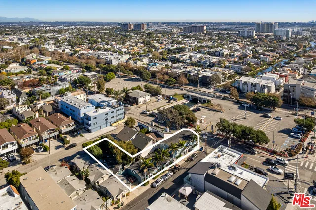 an aerial view of a city