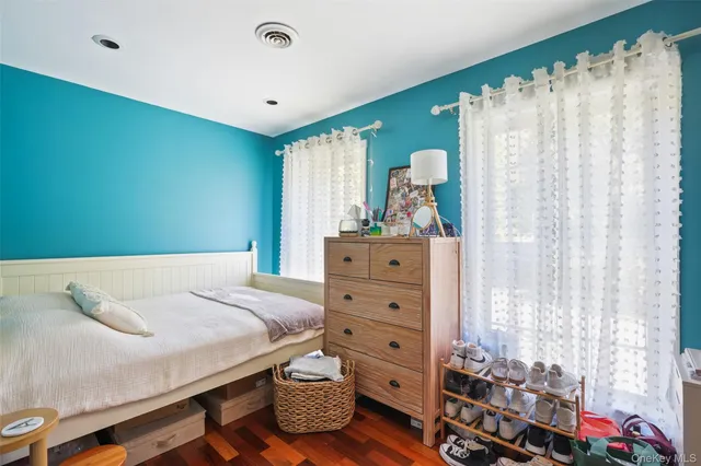 a view of a room with glass door