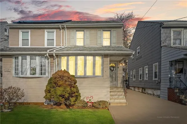 a front view of a house